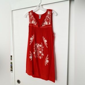 forever 21 embroidered peasant dress Oscar de La Renta Porcelain Flower Embroidered Sheath Dress main image 1
